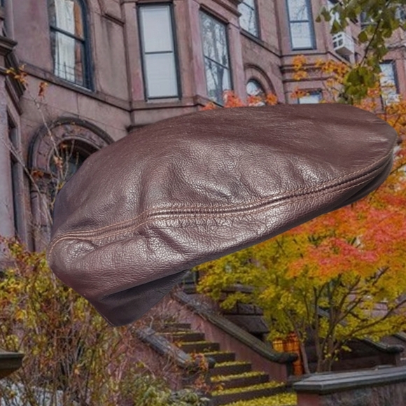 Brown Leather Driver Cap - Picture 1 of 4